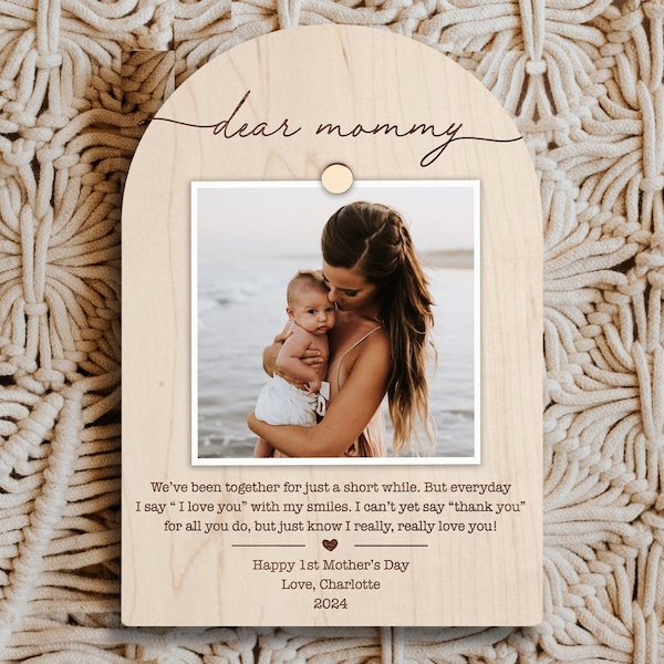 First Mother's Day Picture Frame Card, 1st Mother's Day Gift from Baby,  Mommy Poem Mothers Day Gift, Personalized First Mother's Day 2024
