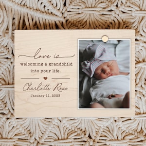 Personalized Gifts For New Grandparents Frame, Grandchildren Photo Frame, Baby Announcement, First Time Grandma Gifts, Great Grandma Gifts