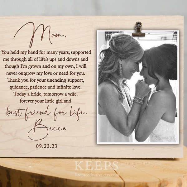 Mother of the Bride Gift from the Bride, Wedding Gift Mom, Mother of the Bride Photo Frame, Mother of the Bride Gift Poem, Gift for Mom