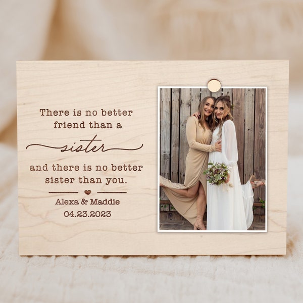 Gift for Sister, Sister Wedding Gift, Sisters Picture Frame, Personalized Sister Gift