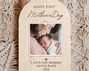 1st Mother's Day Gifts, First Mother's Day Picture Frame, 1st Mother's Day Gift from Baby, Personalized First Mother's Day Card 2024