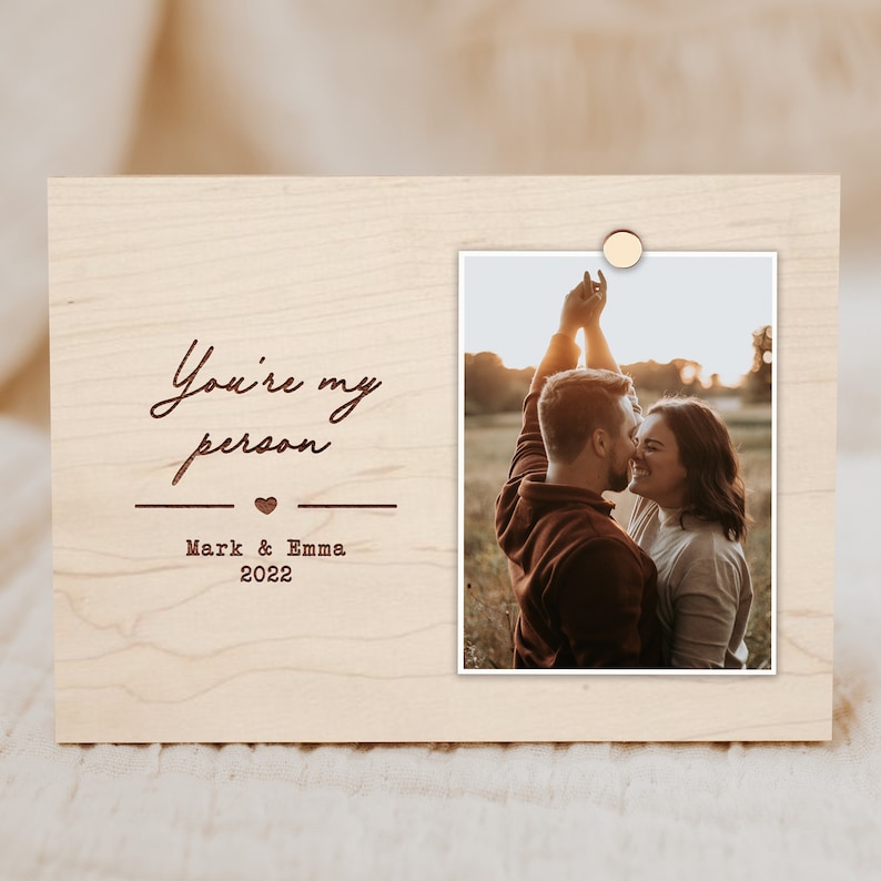 Anniversary Gift, Anniversary Photo Frame, Anniversary Gift Idea, 1st Anniversary Gift image 1