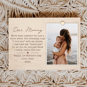 First Mother's Day Picture Frame, 1st Mother's Day Gift from Baby,  Mommy Poem Mothers Day Gift, Personalized First Mother's Day 2024