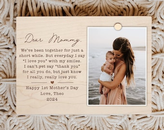 First Mother's Day Picture Frame, 1st Mother's Day Gift from Baby,  Mommy Poem Mothers Day Gift, Personalized First Mother's Day 2024