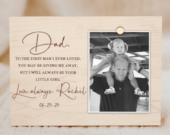 Father of the Bride Photo Frame from Bride, Wedding Gift Dad