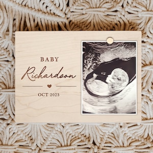 Pregnancy Announcement Grandparents, Baby Announcement Gifts for Parents Grandparents, Ultrasound Frame, Ultrasound Picture Frame