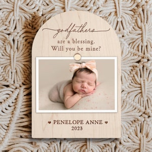 Godfather Proposal Engraved Picture Frame, Will you be my Godfather, Godfather Gift