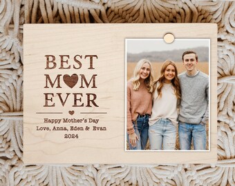 Mothers Day Card, Engraved Picture Frame