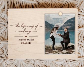 ENGAGEMENT GIFTS for Couple, Wedding Gift for Couples, Gift Ideas for Engaged Couples, The Beginning of Always, Engagement Frames