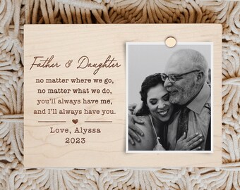 Father of the Bride Gift from Bride, Dad Gift from Daughter, Dad Engraved Picture Frame, Dad Wedding Gift