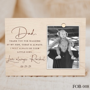 Padre della sposa regalo dalla sposa, regalo di nozze papà, cornice per foto del padre della sposa dalla sposa