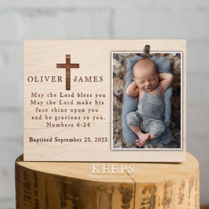 BOY Baptism Gift, Christening Gifts, Baptism Gifts for Godson, Personalized Baptism Picture Frame, Unique Baptism Gift Idea