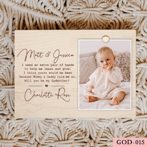 Godparents Proposal Engraved Picture Frame, Will you be my Godparents, Godparents Proposal Gift