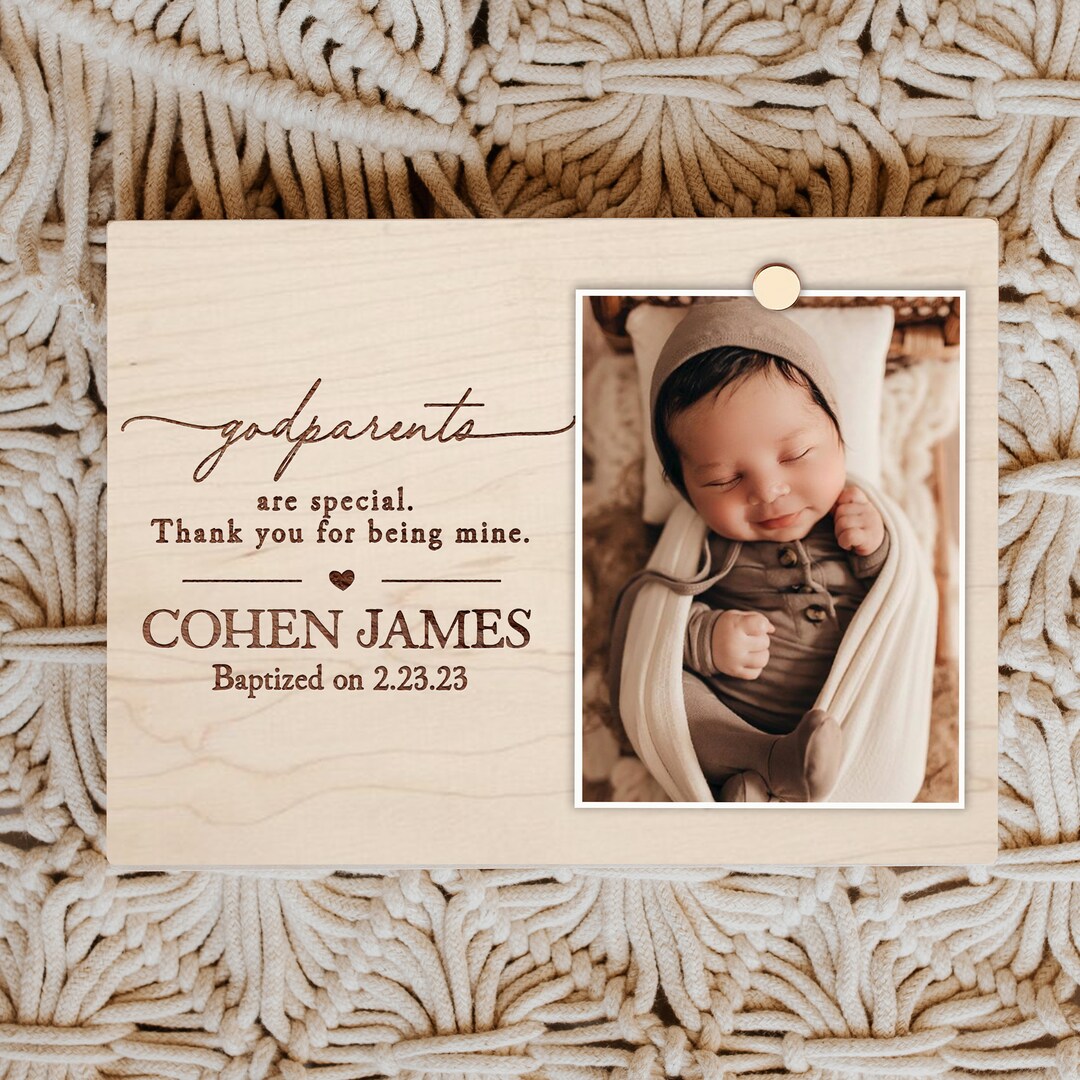 Godparents Frame Godparents Gift Personalized Godparents Etsy