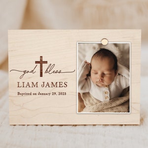 Personalized Baptism Gift, Christening Gifts, Baptism Gifts for Godson, Personalized Baptism Picture Frame, Unique Baptism Gift Idea