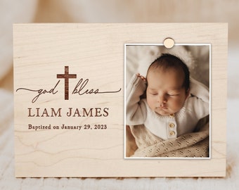 Personalized Baptism Gift, Christening Gifts, Baptism Gifts for Godson, Personalized Baptism Picture Frame, Unique Baptism Gift Idea