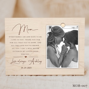 Regalo per la madre della sposa dalla sposa, regalo di nozze per la madre della sposa dalla figlia, cornice per foto della madre della sposa, regalo di nozze per la mamma