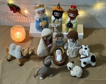 Crochet Nativity Set: Handmade Holy Family Amigurumi Dolls