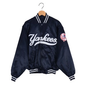 New York Navy Blue Yankees Varsity Jacket - Etsy