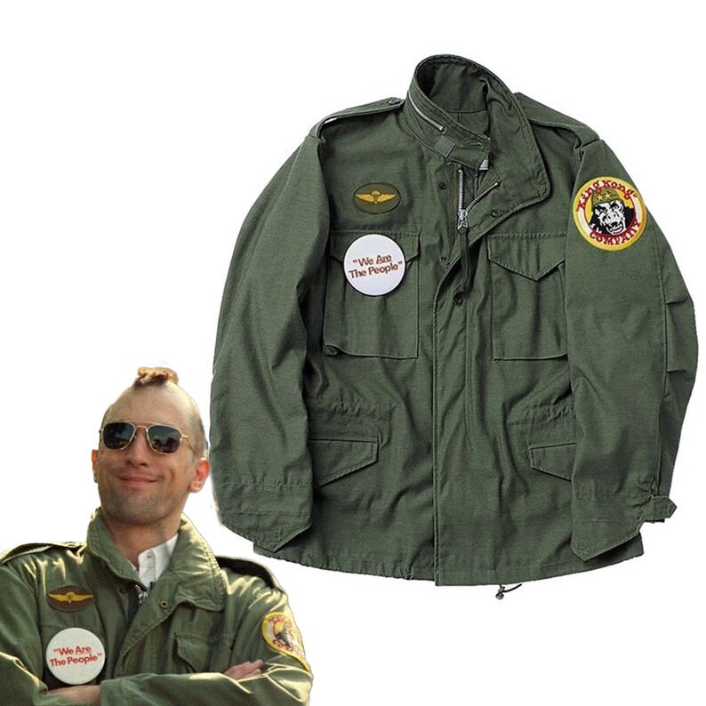 Mens Travis Bickles Inspired Taxi Driver Jacket Handmade Green Military Taxi Driver Jacket Handmade Robert De Niro Patches Cotton Jacket Etsy Australia
