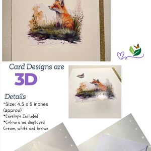 Cartes de voeux pour amoureux de la nature Cartes de voeux uniques Carte toutes occasions Cartes avec motif floral Cartes animaux mignons Cartes 3D Cartes d'anniversaire fixes