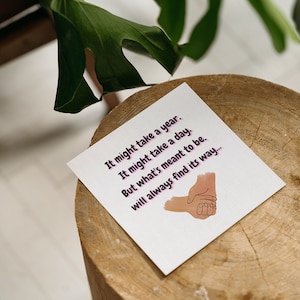 Carte de soutien We Got You FIV - Carte de fertilité motivante de qualité, carte de soutien faite main pour maman chien, cadeau empathique et plein d'espoir pour maman bébé fourrure