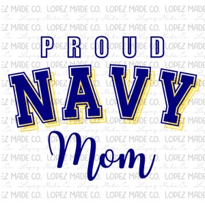 Proud Navy Mom PNG