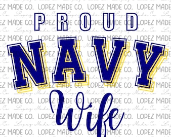 Proud Navy Wife PNG
