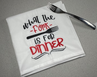 Embroidered Flour Sack Towel