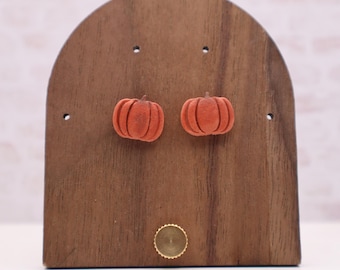 Pumpkin Studs | Polymer Clay Earrings | Halloween, Fall, Spooky Jewelry
