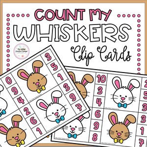 Cartes à clip pour comptage de Pâques | Jeu de Maths Lapin | Activité printanière de reconnaissance des nombres | Apprentissage préscolaire et maternelle