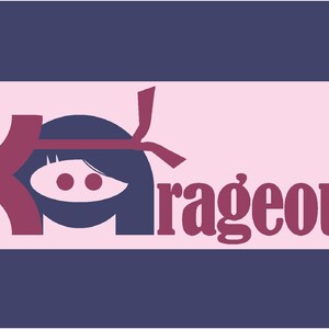 Siete coraggiosi!  Carte con emblema che ispira, potenzia, incoraggia.  Vuoto all'interno.  Busta e adesivo inclusi.