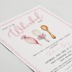 Editable Whisked Away Bridal Shower Invite, Whisk Shower Invite, Kitchen Bridal Shower Invite, Stock-the-kitchen Shower Invite image 4