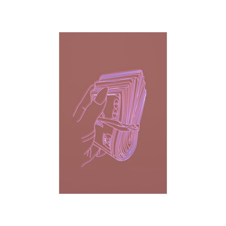 Pink Money Poster Etsy