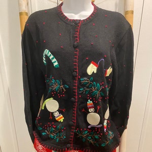 Christmas Snowman Sweater/cardigan