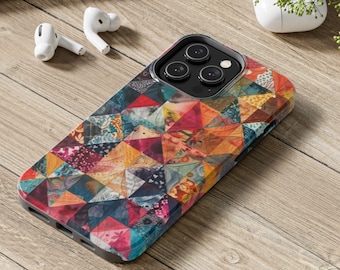 Funda para teléfono con diseño de edredón, estilo edredón, regalo para costureras, regalo para artesanos, iPhone 11, iPhone 12, iPhone 13, iPhone 14, iPhone 15, iPhone 16
