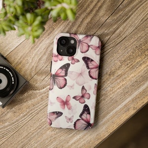 Pink Butterfly Phone Case, Gift For Butterfly Lover, Gift For Her, Gift For Mom,Iphone 11,Iphone 12,Iphone 13, Iphone 14,Iphone 15,Iphone 16