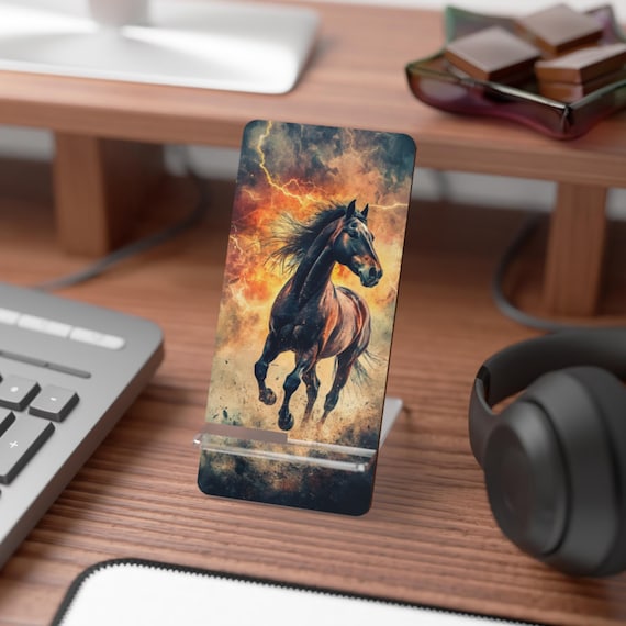 Smartphone Stand, Horse Lover Gift, Vibrant Colors Display Holder