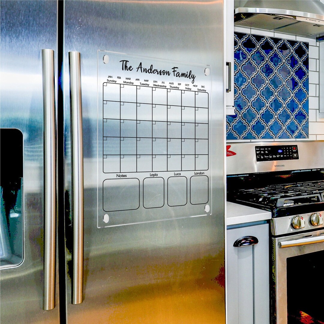 Board for Fridge Acrylic Calendar Dry Erase Board for