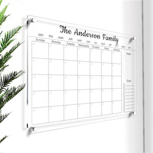 Acrylic Wall Calendar | Personalized Acrylic Planner | Family Wall Planner | Custom Command Center | Dry Erase Board | 2025 Wall Calendar