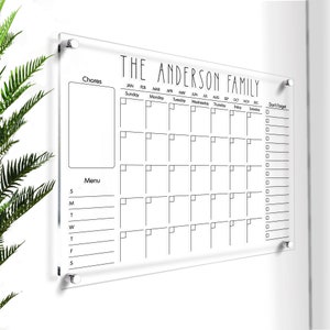 Large Acrylic Calendar | Transparent Acrylic White Board | Home Living Acrylic Calendar | Acrylic Planning Board | Dry Erase Wall Planner
