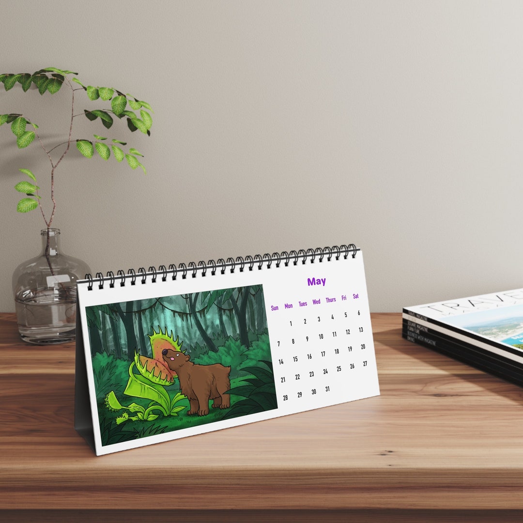 Dumb Bear 2023 Desk Calendar Funny Calendar Cartoon Bear Etsy