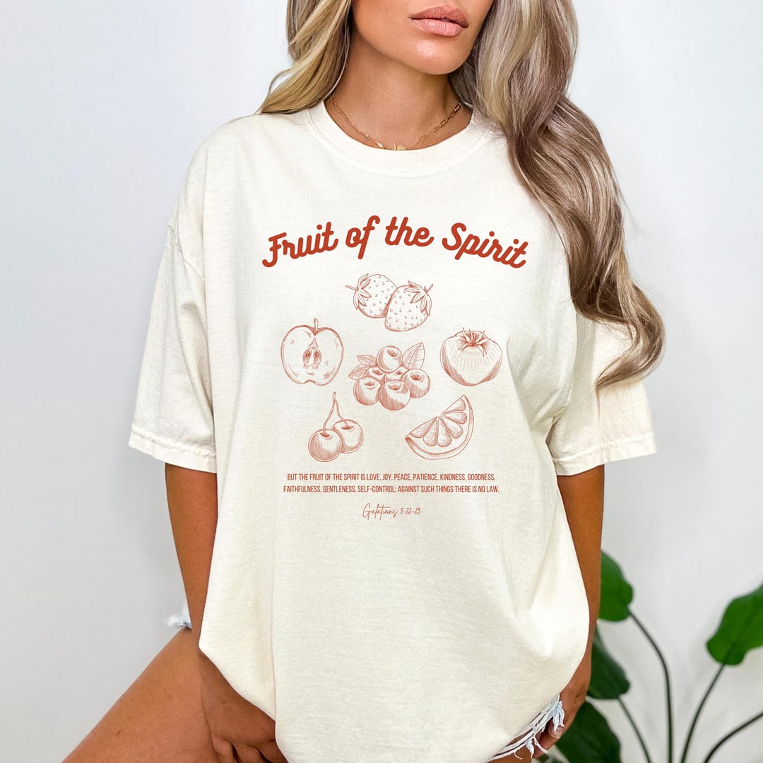 Fruit of the Spirit Christian Shirt Womens Faith Based XL Tshirt Fruits ...