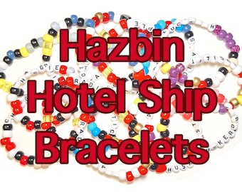 Pulseras de cuentas del barco Hazbin Hotel