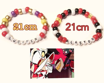 Lucifer And Radio Demon Beaded Bracelets