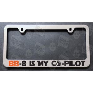 Moldura de placa cromada BB-8 é meu copiloto