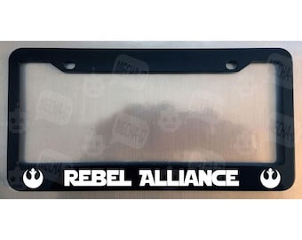 Rebel Alliance Glossy Black License Plate Frame