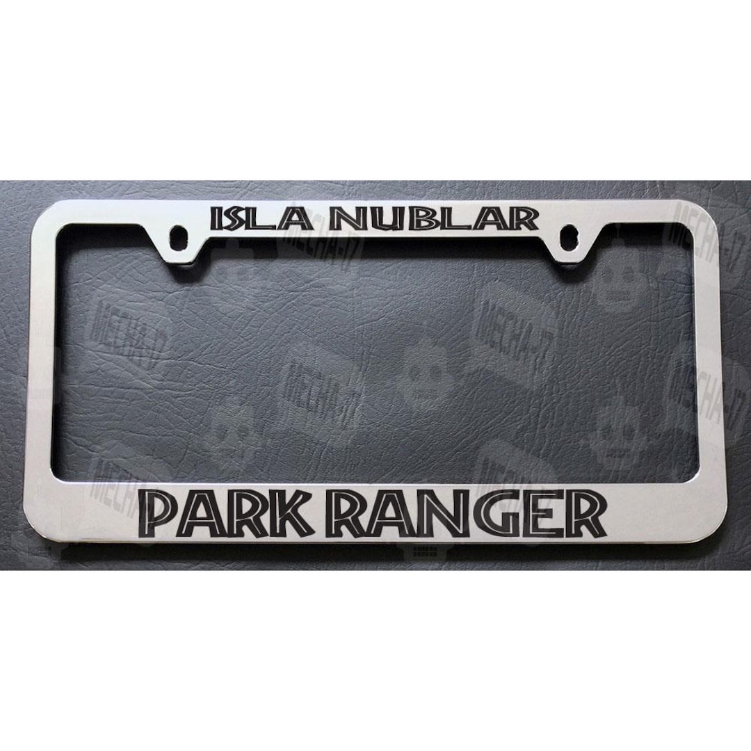 Isla Nublar Park Ranger Chrome License Plate Frame - Etsy