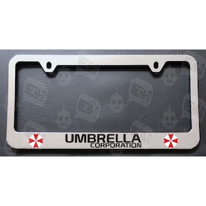 Umbrella Corporation Chrome License Plate Frame