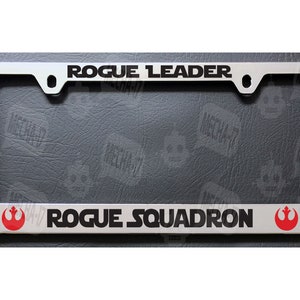 Rogue Leader Rogue Squadron Chrome License Plate Frame